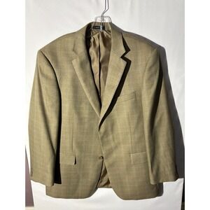 Jean Paul‎ Germain Blazer Light Brown plaid lined work casual, 42R